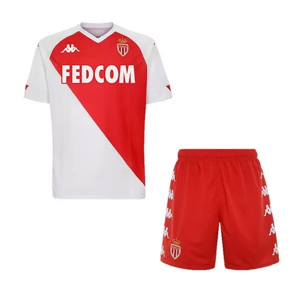 Camiseta AS Monaco 1ª Niños 2020/21 Blanco Rojo